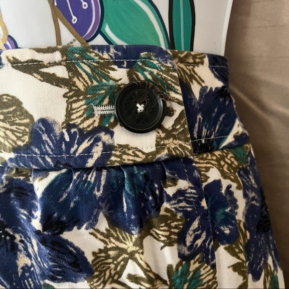 Brooks Brothers Red Fleece Blue Green White Floral Skirt - Picture 2 of 3